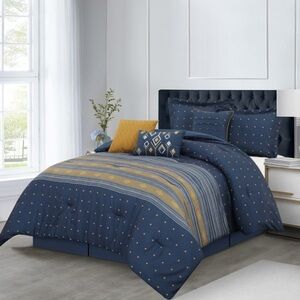 Stratford Park Grand Avenue Jackson Geometric 7 Piece Comforter Set - King